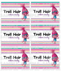 water bottle label template free fddcdacaf troll hair cotton candy trolls cotton candy