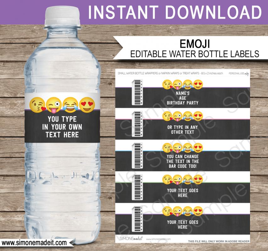water bottle label template free