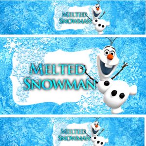 water bottle label template free melted snowman water bottle labels