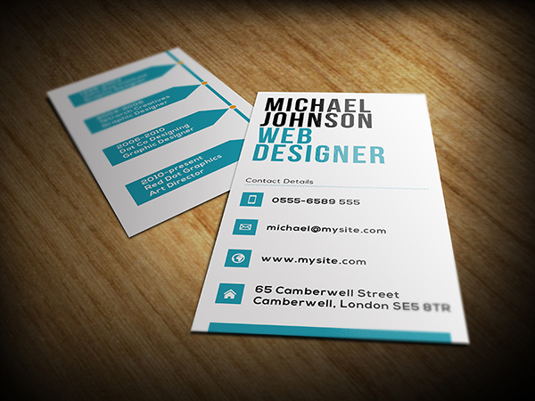 web designer business card