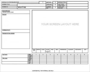 website storyboard template download website sceen layout storyboard template word format