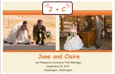 wedding announcements template preview big