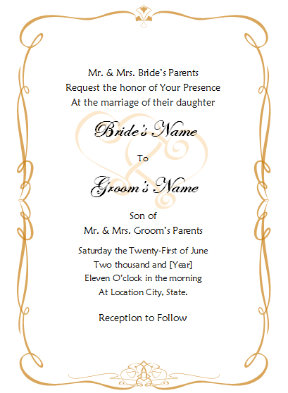 wedding announcements template