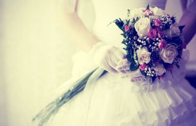 wedding background images bride with flowers wedding background