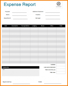 wedding budget template expense report form expense report form example