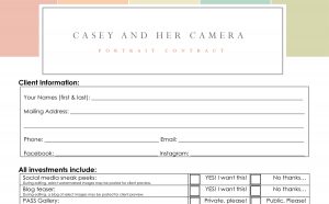 wedding contract template cahc portrait contract