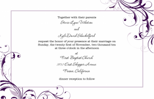 wedding invite formats wedding invitation template rectangle landscape white purple floral pattern black formal wording free wedding invitation templates excel pdf formats x