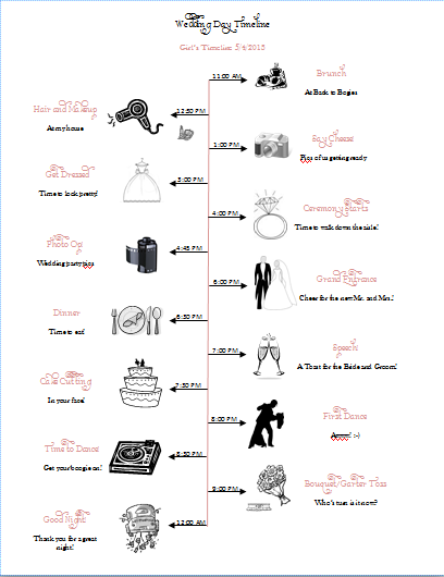 wedding planning timeline template