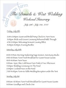 wedding weekend itinerary template wedding weekend itinerary template pdf download