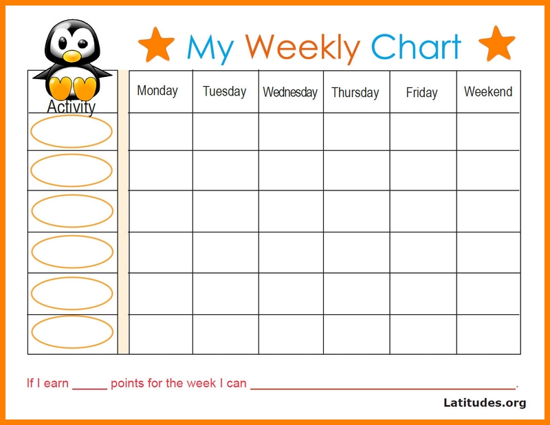 weekly behavior charts