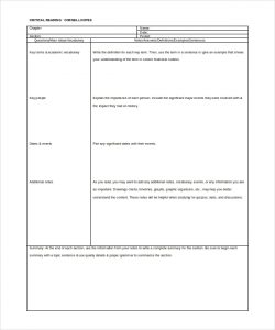 weekly lesson plan template pdf critical reading cornell notes template