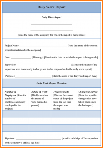 weekly status report template daily work report sample daily work report form daily work report template