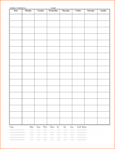 weekly time sheets weekly work schedule template