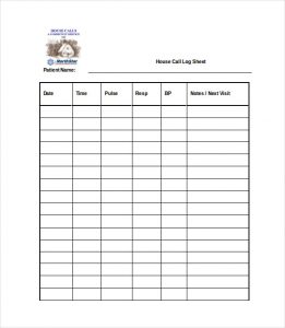 weekly to do list templates house call log sheet free word template download