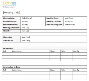 weekly update template minutes template action item meeting minutes template