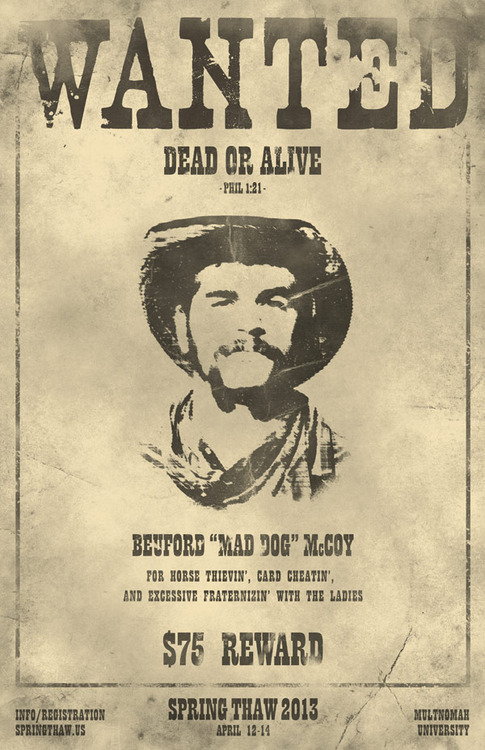 western wanted poster