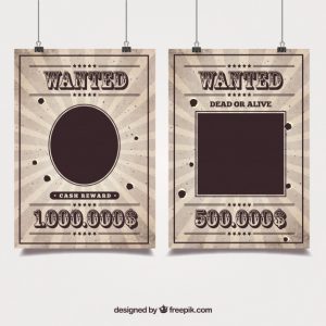 western wanted posters western posters of a wanted bandit