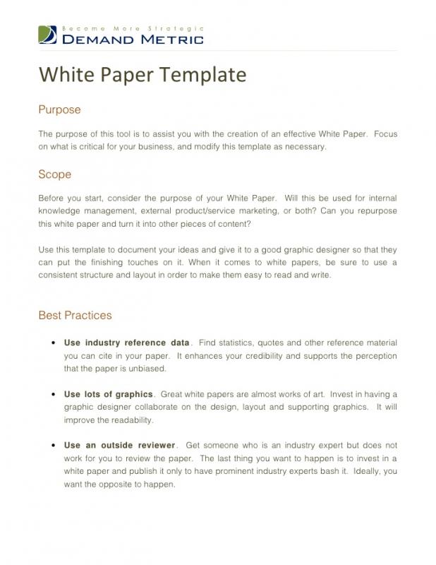 white paper outline