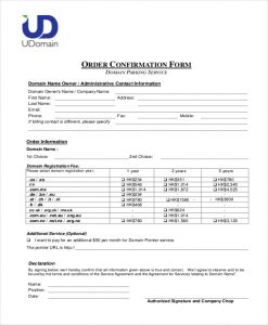 wholesale order form template sales order confirmation form