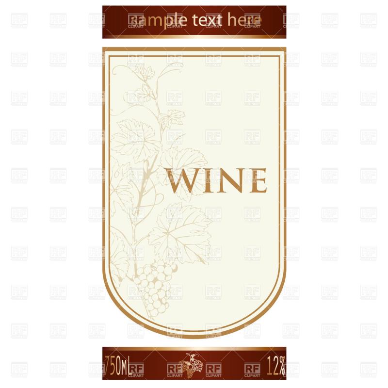 wine label template