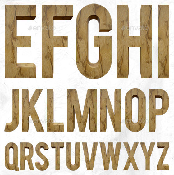 wooden alphabet letters