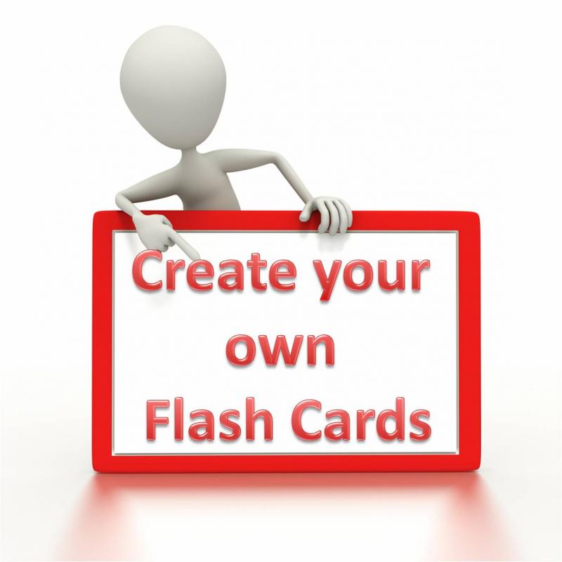 word flash card template