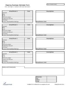work estimate template deefabeaceecef cleaning services cleaning company ideas