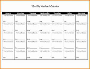 workout journal template blank workout calendar printable exercise calendar