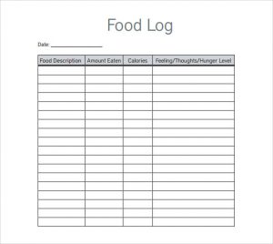 workout journal template food log template download in pdf