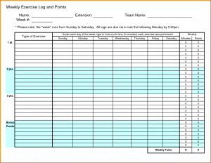 workout log excel exercise log template