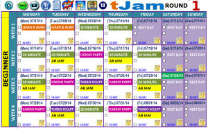 workout schedule template calendar beg