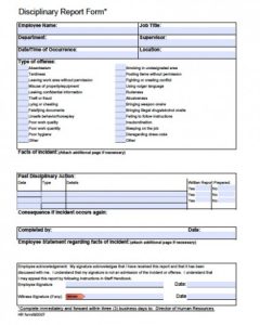 write up form employee write up disciplinary notice form x