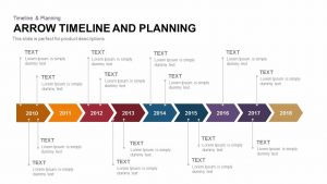 write up template arrow timeline and planning