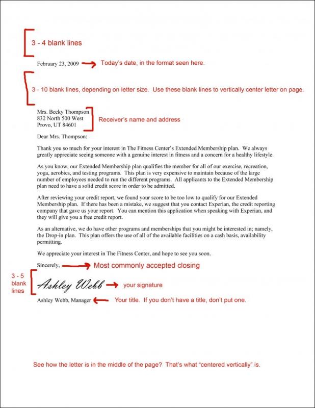 Writing A Letter Format | Template Business