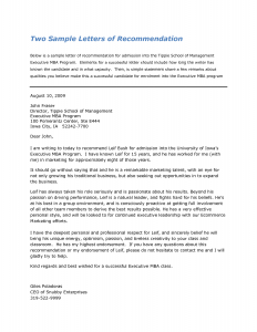 writing letters of recommendation letter of recommendation mba sample