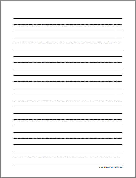 writing paper template