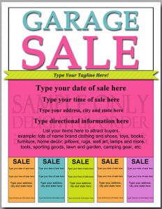 yard sale flyer editable and printable garage sale flyer pdf