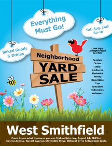 yard sale flyer neighborhood yard sale business flyer template
