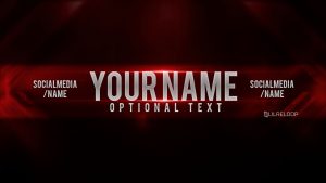 youtube header template lilreloop red youtube banner display